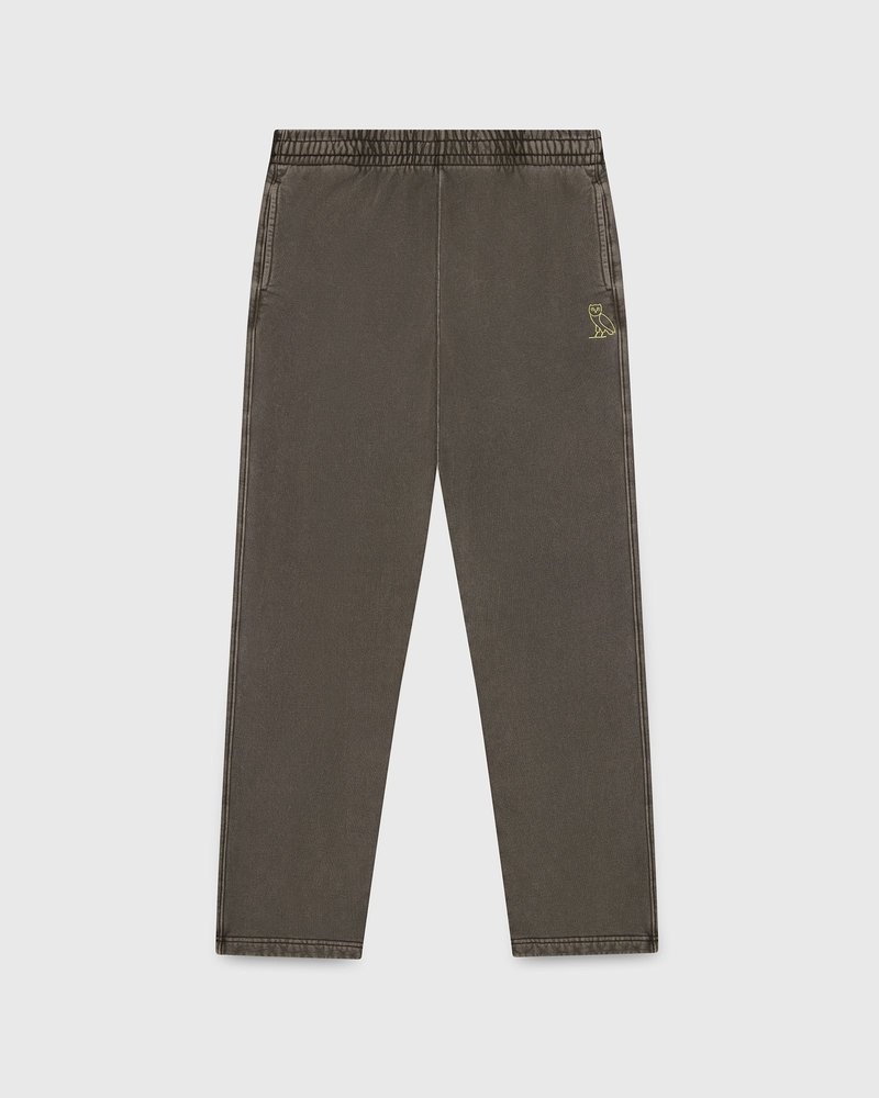 pants octobers very own ovo muskoka garment dyed open hem sweatpant brown