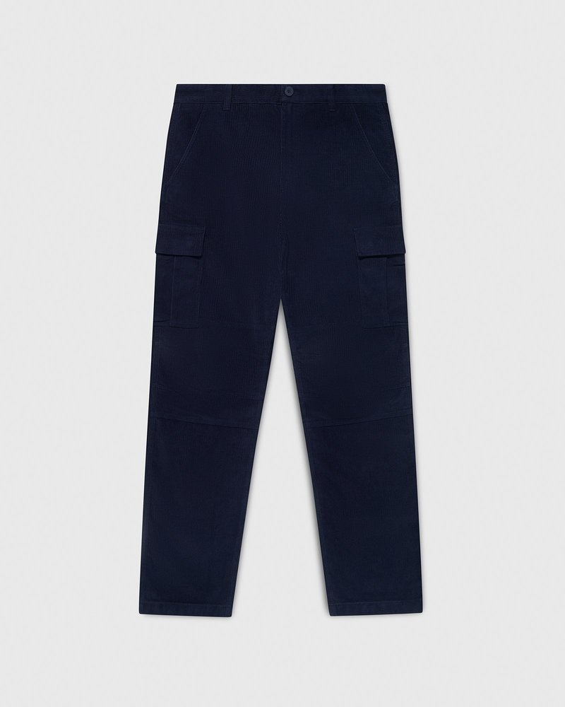 octobers very own ovo corduroy cargo pant navy blue