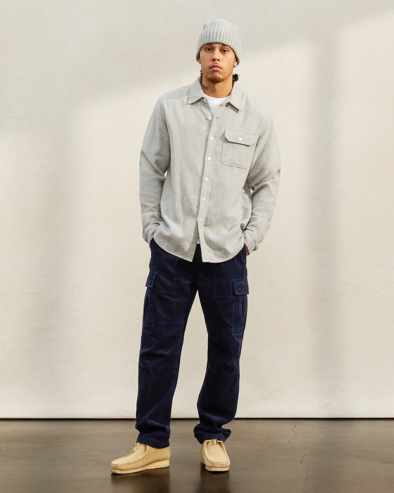octobers very own ovo corduroy cargo pant navy blue