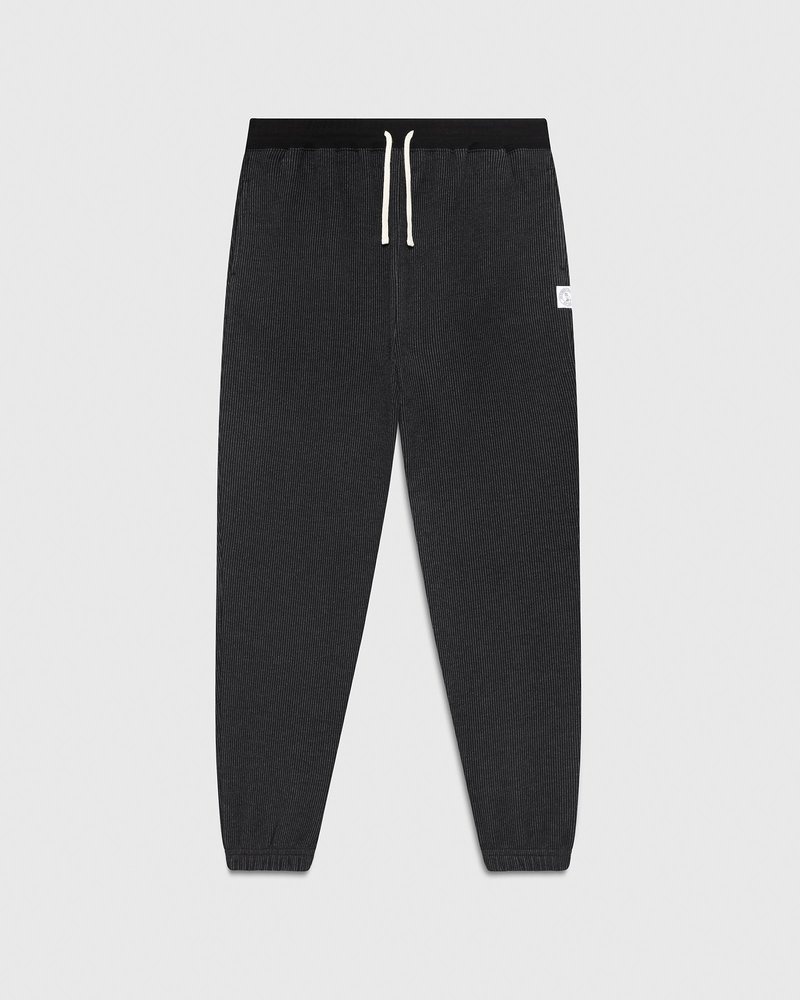 octobers very own ovo seersucker fleece relaxed fit sweatpant blackcharcoal