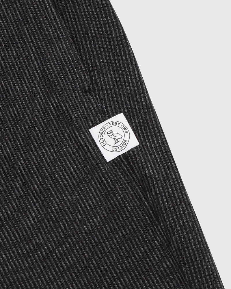 octobers very own ovo seersucker fleece relaxed fit sweatpant blackcharcoal