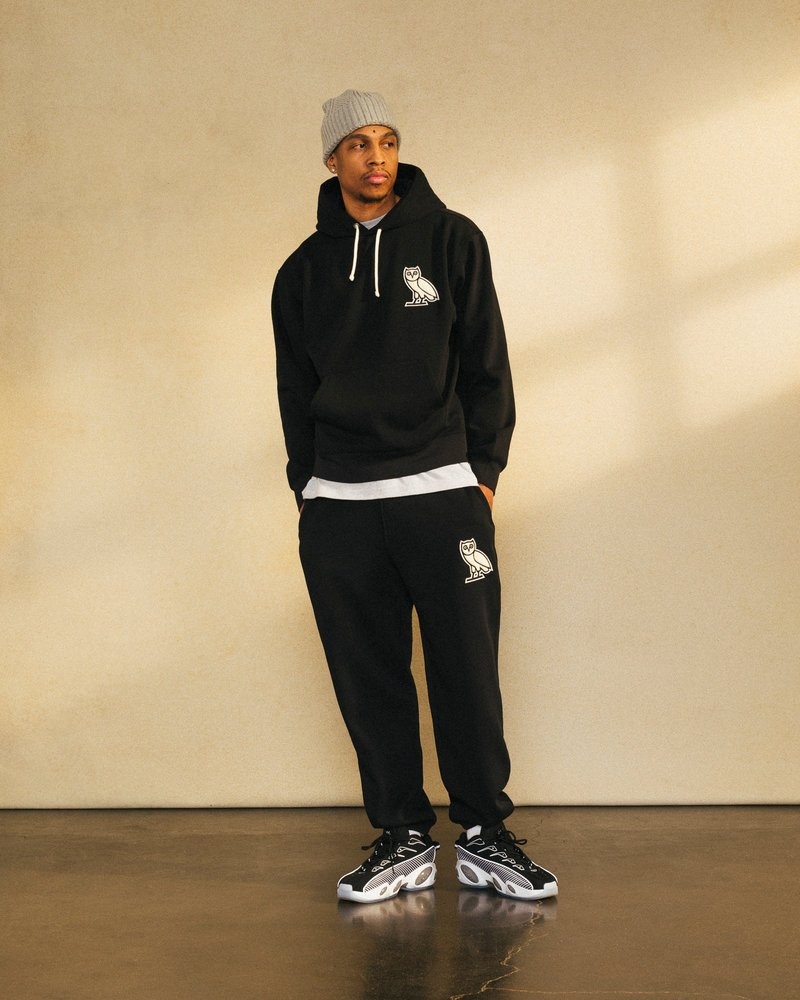 octobers very own ovo mini og plush sweatpant black