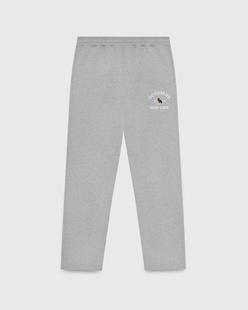 octobers very own ovo collegiate open hem sweatpant gray
