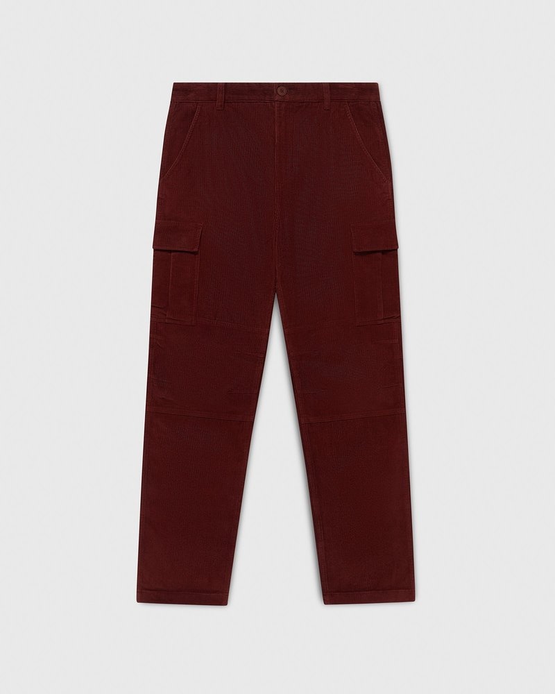 octobers very own ovo corduroy cargo pants red