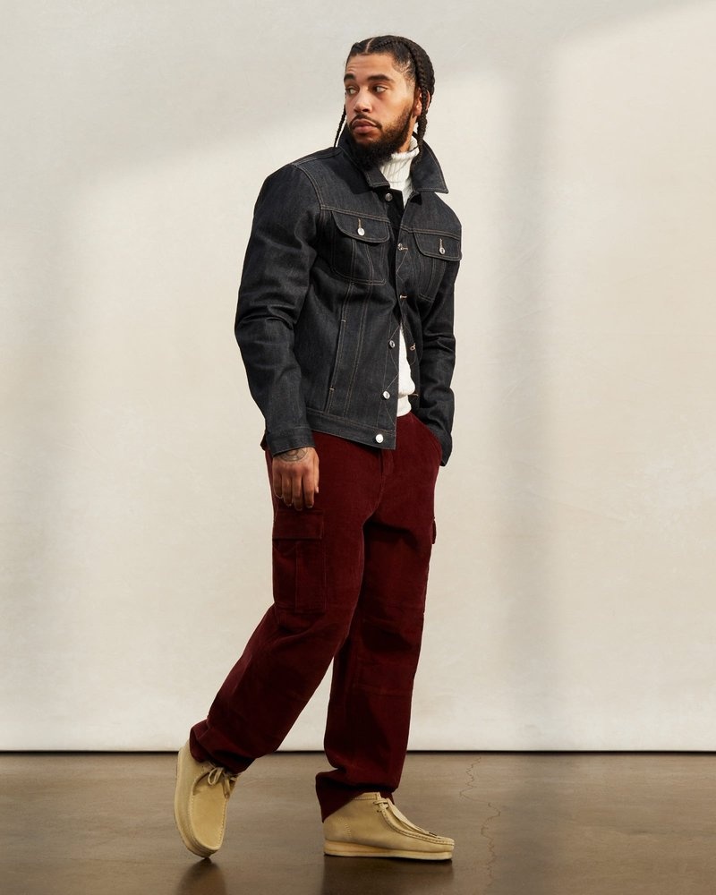 octobers very own ovo corduroy cargo pants red