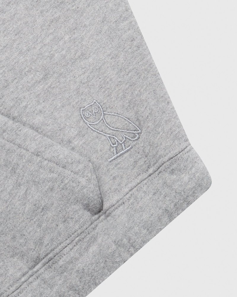 sweaters octobers very own ovo cropped hoodie gray