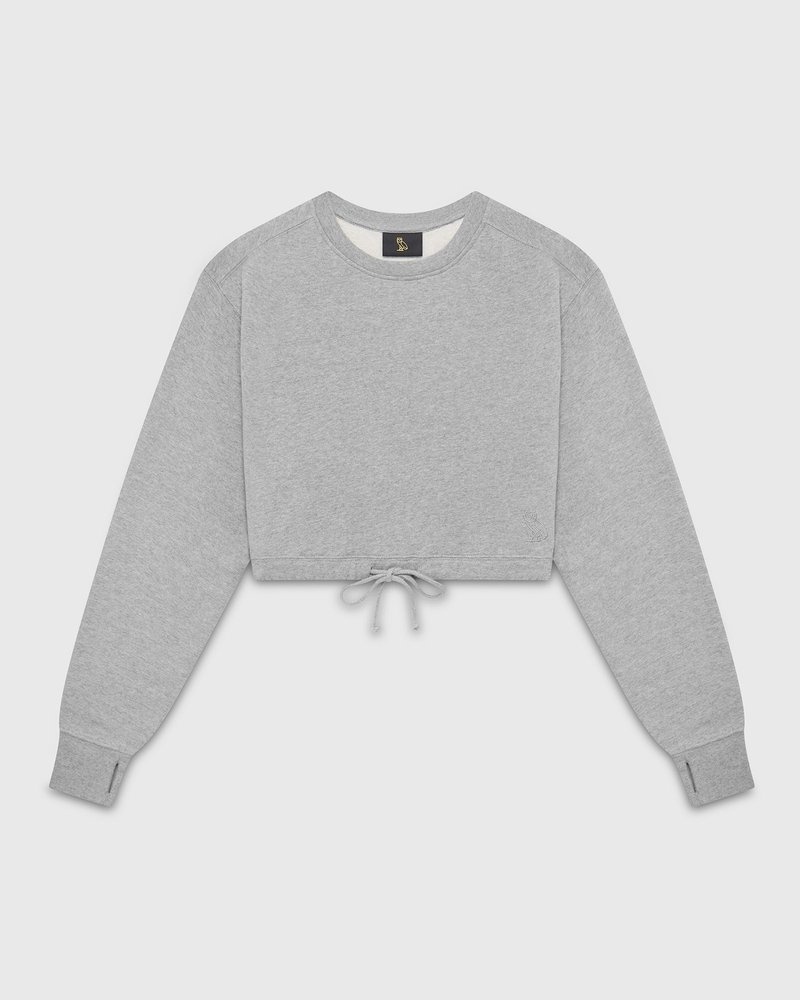 sweaters octobers very own ovo cropped crewneck sweatshirt gray