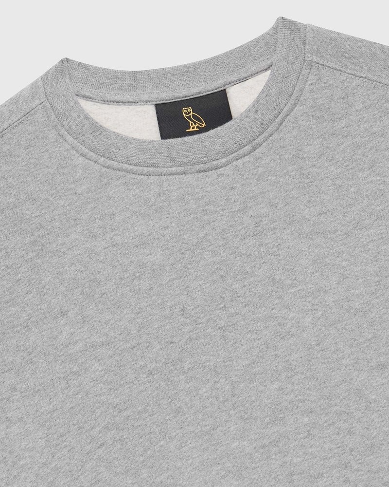 sweaters octobers very own ovo cropped crewneck sweatshirt gray