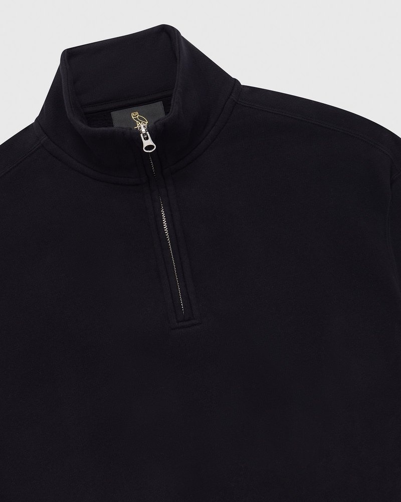 sweaters octobers very own ovo quarter zip mockneck sweatshirt black