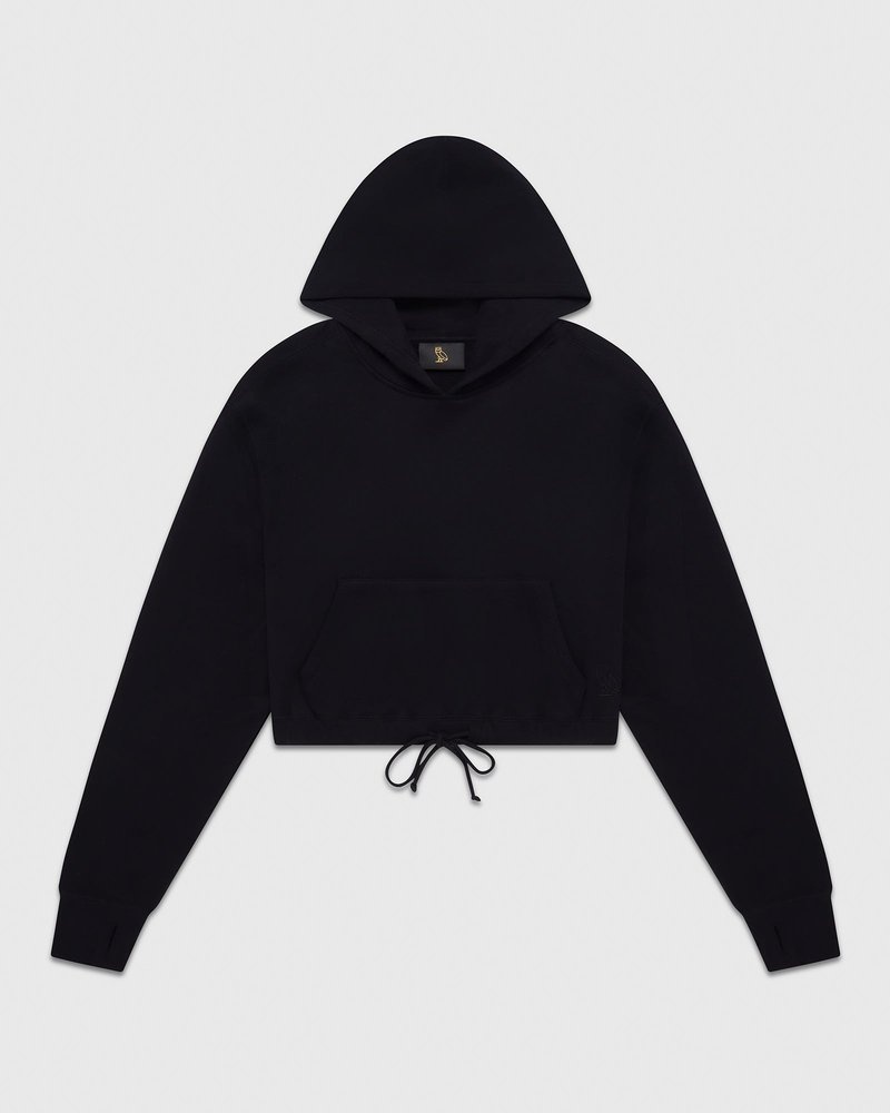 octobers very own ovo cropped hoodie sweaters black