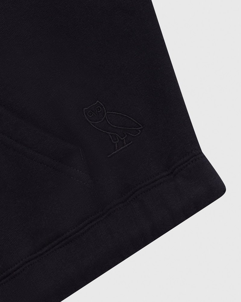 octobers very own ovo cropped hoodie sweaters black