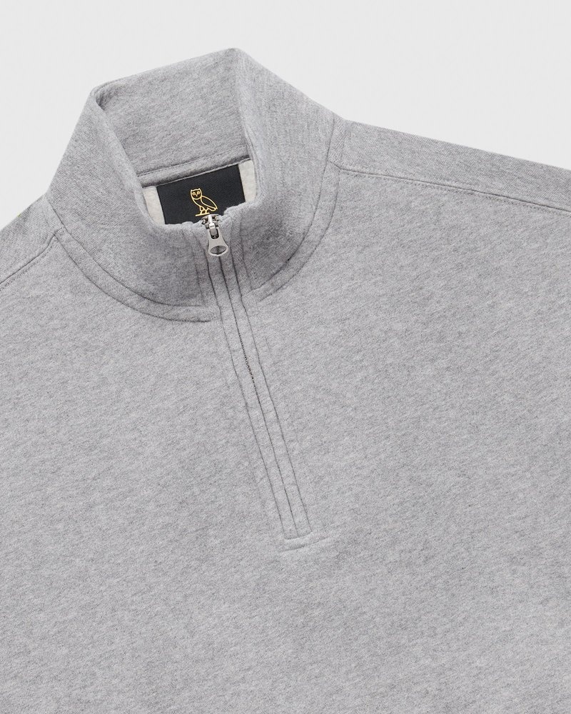 sweaters octobers very own ovo quarter zip mockneck sweatshirt gray