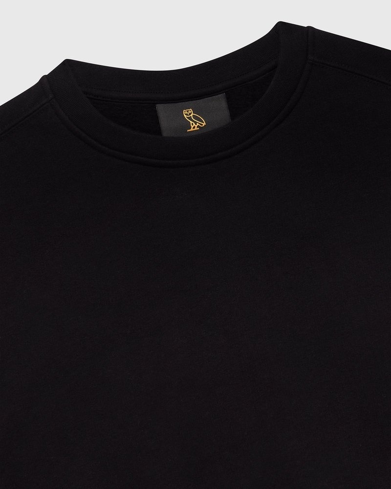 sweaters octobers very own ovo cropped crewneck sweatshirt black