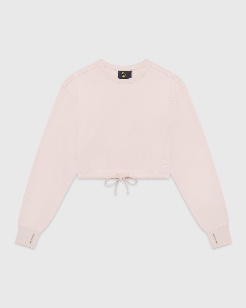 sweaters octobers very own ovo cropped crewneck sweatshirt pinks