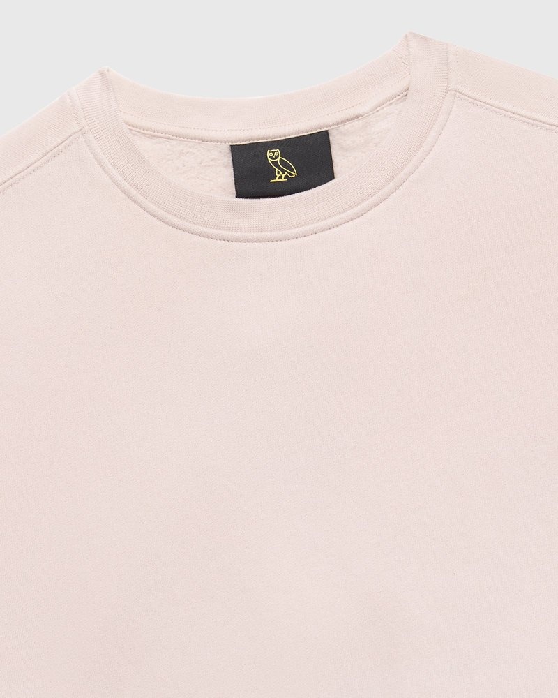 sweaters octobers very own ovo cropped crewneck sweatshirt pinks